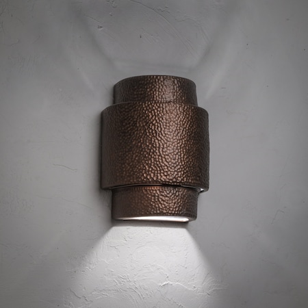 Luxury Lighting Hammerman 13.5in. High Ceramic Outdoor Wall Light, Antique Copper Finish HM129 ACop u/d-7